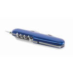 Zakmes van gerecycled aluminium met gekleurde behuizing kleur blauw vierde weergave