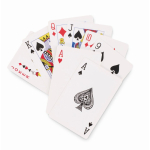 Set van 2 kaartspellen met 54 kaarten in een transparante hoes kleur doorzichtig derde weergave