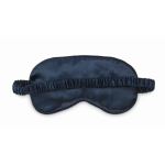 Zacht slaapmasker van polyester met bijpassend afsluitbaar zakje kleur blauw tweede weergave