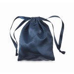 Zacht slaapmasker van polyester met bijpassend afsluitbaar zakje kleur blauw derde weergave