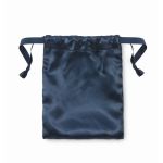Zacht slaapmasker van polyester met bijpassend afsluitbaar zakje kleur blauw vierde weergave