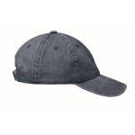 Baseballpet in gewassen katoenstijl met klittenbandsluiting 265 g/m² kleur blauw zesde weergave