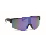 Sportzonnebril met spiegelglazen en UV400-bescherming kleur blauw