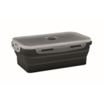 Opvouwbare siliconen lunchbox in kleuren, capaciteit van 1200 ml kleur zwart