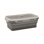 Opvouwbare siliconen lunchbox in kleuren, capaciteit van 1200 ml kleur donkergrijs