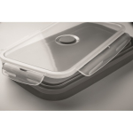 Opvouwbare siliconen lunchbox in kleuren, capaciteit van 1200 ml kleur donkergrijs foto bekijken vierde weergave