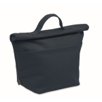 Persoonlijke koeltas met roll-top sluiting en draaggreep kleur marineblauw