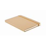 Notitieboek met logo, plaknotities en kaarthouder binnenin A5 kleur beige zevende weergave