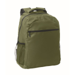 Laptoprugzak met voor- en zijvakken 15 inch kleur miliair groen