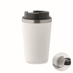 Dubbelwandige beker met keramische binnenlaag 350 ml kleur wit