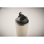Dubbelwandige beker met keramische binnenkant 350 ml kleur beige foto bekijken tweede weergave