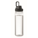 Transparante RPET-fles met deksel en draaggreep 750 ml kleur zwart derde weergave