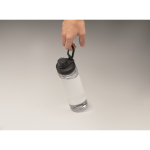 Transparante RPET-fles met deksel en draaggreep 750 ml kleur zwart foto bekijken vierde weergave