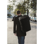 Grote canvas tas met verstelbare en afneembare schouderriem kleur zwart derde sfeervolle weergave