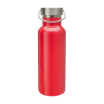 Fles van gerecycled roestvrij staal, ideaal voor water 500ml kleur rood tweede weergave voorkant
