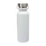 Fles van gerecycled roestvrij staal, ideaal voor water 500ml kleur wit tweede weergave voorkant
