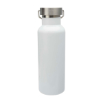 Fles van gerecycled roestvrij staal, ideaal voor water 500ml kleur wit tweede weergave achterkant