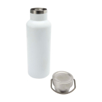 Fles van gerecycled roestvrij staal, ideaal voor water 500ml kleur wit tweede weergave