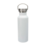 Fles van gerecycled roestvrij staal, ideaal voor water 500ml kleur wit derde weergave voorkant