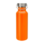 Fles van gerecycled roestvrij staal, ideaal voor water 500ml kleur oranje tweede weergave voorkant