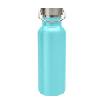 Fles van gerecycled roestvrij staal, ideaal voor water 500ml kleur turkoois tweede weergave voorkant