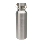 Fles van gerecycled roestvrij staal, ideaal voor water 500ml kleur zilver tweede weergave voorkant