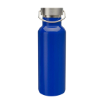 Fles van gerecycled roestvrij staal, ideaal voor water 500ml kleur lichtblauw tweede weergave voorkant
