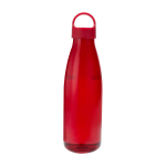 Waterfles van gerecycled plastic met draaghengsel 800ml kleur rood tweede weergave voorkant