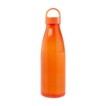 Waterfles van gerecycled plastic met draaghengsel 800ml kleur oranje tweede weergave voorkant