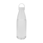 Waterfles van gerecycled plastic met draaghengsel 800ml kleur doorzichtig tweede weergave voorkant