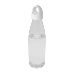 Waterfles van gerecycled plastic met draaghengsel 800 ml kleur doorzichtig