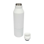 Thermofles van gerecycled roestvrij staal met afneembare beker 600ml kleur wit tweede weergave