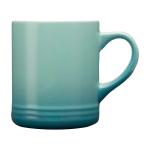 Keramische mok met kleurverloop effect 330ml kleur turkoois tweede weergave voorkant