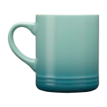 Keramische mok met kleurverloop effect 330ml kleur turkoois tweede weergave achterkant