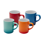 Keramische mok met kleurverloop effect 330ml kleur turkoois tweede weergave meerdere kleuren