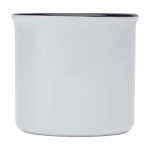 Sublimatie keramische vintage mok met zwarte rand 240ml kleur wit