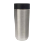 Thermosbeker van roestvrij staal met drukopeningssysteem 350ml kleur zilver