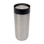Thermosbeker van roestvrij staal met drukopeningssysteem 350ml kleur zilver derde weergave