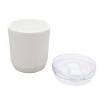 Thermosbeker van gerecycled plastic met eenvoudig ontwerp 180ml kleur wit tweede weergave