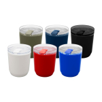 Thermosbeker van gerecycled plastic met eenvoudig ontwerp 180ml kleur wit tweede weergave meerdere kleuren