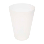 Transparante herbruikbare plastic beker met matte afwerking 300ml kleur doorschijnend tweede weergave voorkant