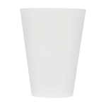 Transparante herbruikbare plastic beker met matte afwerking 300ml kleur doorschijnend
