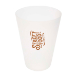 Transparante herbruikbare plastic beker met matte afwerking 300ml kleur doorschijnend weergave tampondruk