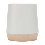Keramische mok met matte afwerking en ongeglazuurde basis 300ml kleur wit tweede weergave