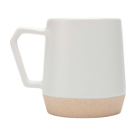 Keramische mok met matte afwerking en ongeglazuurde basis 300ml kleur wit tweede weergave met zijkant