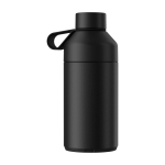 Dubbelwandige fles van gerecycled roestvrij staal 750ml Ocean Bottle kleur zwart tweede weergave achterkant