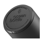 Dubbelwandige fles van gerecycled roestvrij staal 750ml Ocean Bottle kleur zwart weergave detail 1