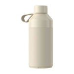 Dubbelwandige fles van gerecycled roestvrij staal 750ml Ocean Bottle kleur zand tweede weergave achterkant