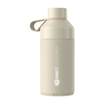 Dubbelwandige fles van gerecycled roestvrij staal 750ml Ocean Bottle kleur zand weergave bedrukking logo 2