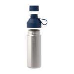 Fles van gerecyclede materialen met beker 620ml Ocean Bottle kleur marineblauw tweede weergave
